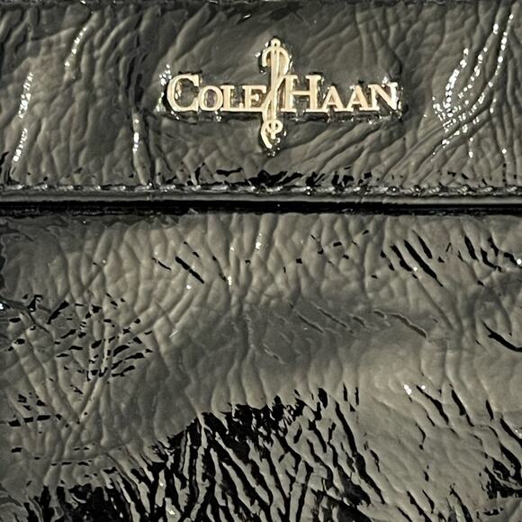 Cole Haan Black Patent Leather Bag Chain Strap - Picture 2 of 7